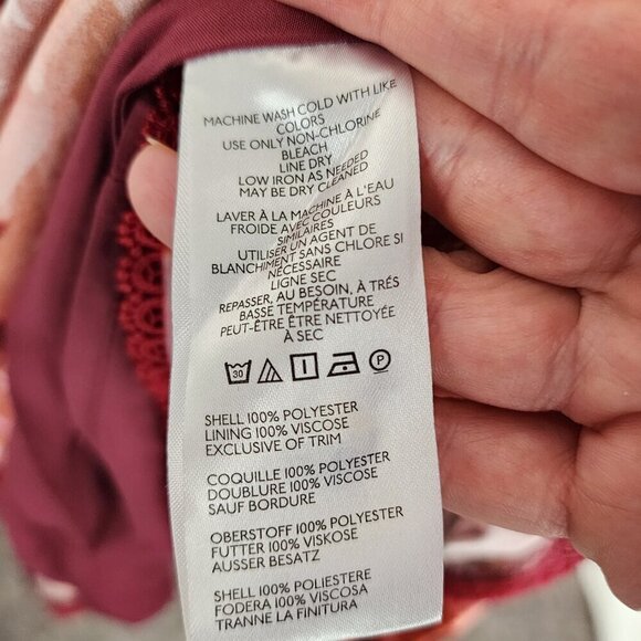 NWT BHLDN Camila Long Sleeve Chiffon Mini Dress Pink Medium - Picture 16 of 16